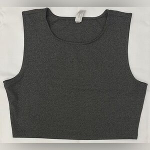 Yogalicious Charcoal Crop Muscle Tank